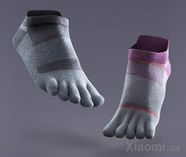 Носки 90FUN Coolmas Sports Five Finger Socks 2 pairs Grey 35-39